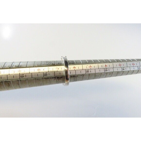 Sterling Silver Stackable Pink Glass Accented Band Ring Size 6.5 - Picture 6 of 6